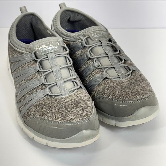 Skechers Gratis Shake It Off Shoes Women Size 10 Gray Air Cooled Slip On Casual - Picture 1 of 13